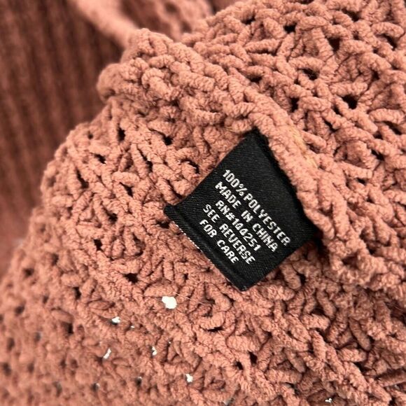 Moon & Madison chunky brown open cardigan sweater - Picture 3 of 4